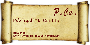 Püspök Csilla névjegykártya